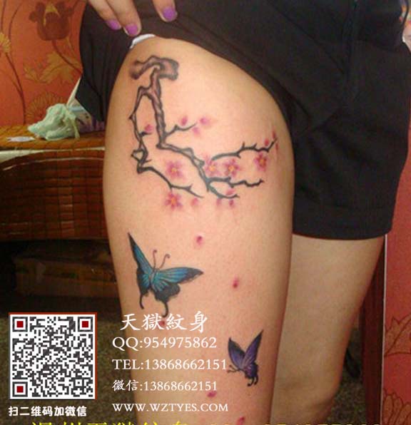 美女大腿纹身1